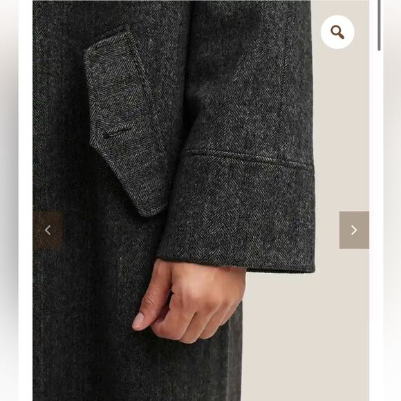 Gentle Herd wool overcoat charcoal black - Picture 13 of 16